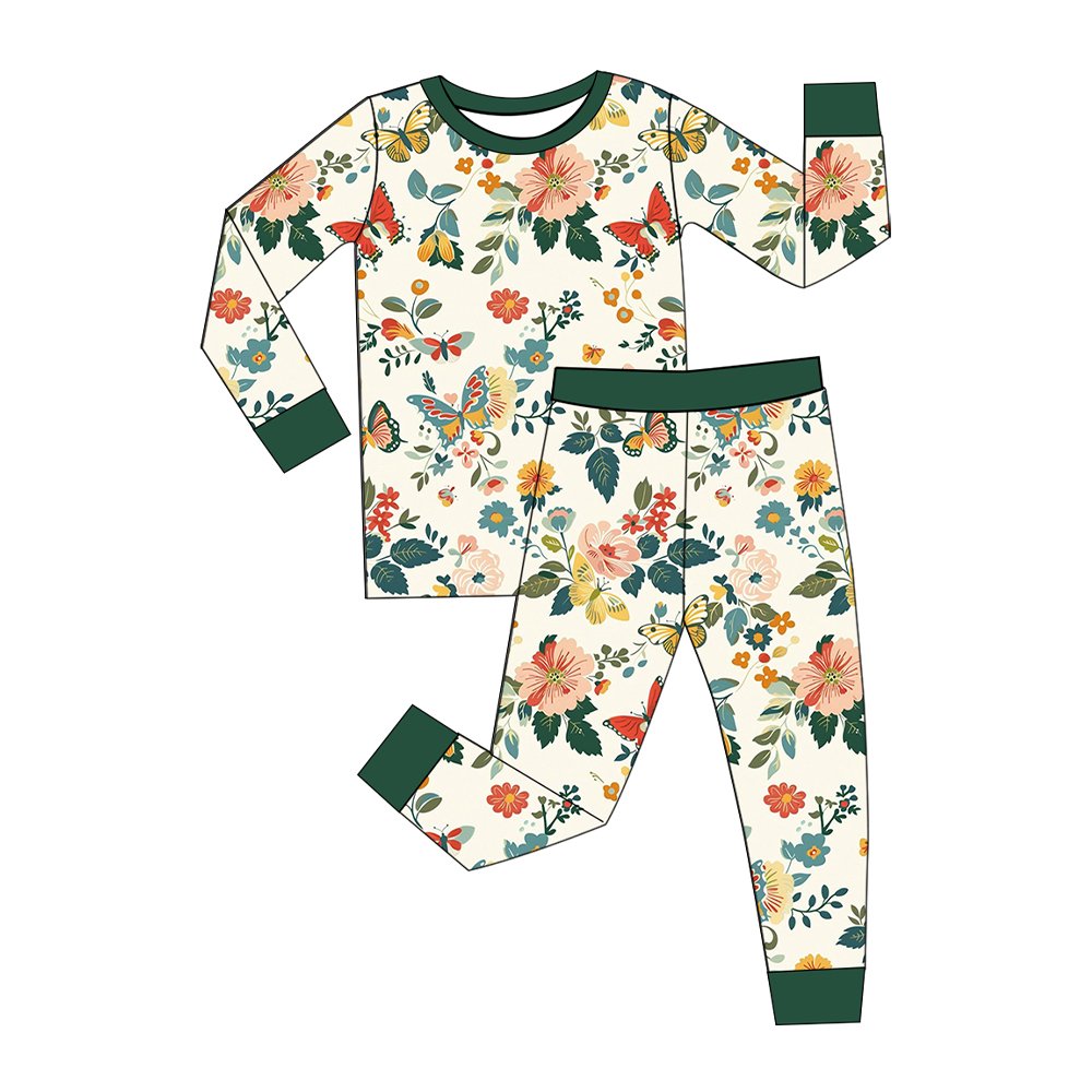 Hot selling Custom Print Bamboo Viscose Pajamas Organic Double Zipper Bamboo Baby Romper