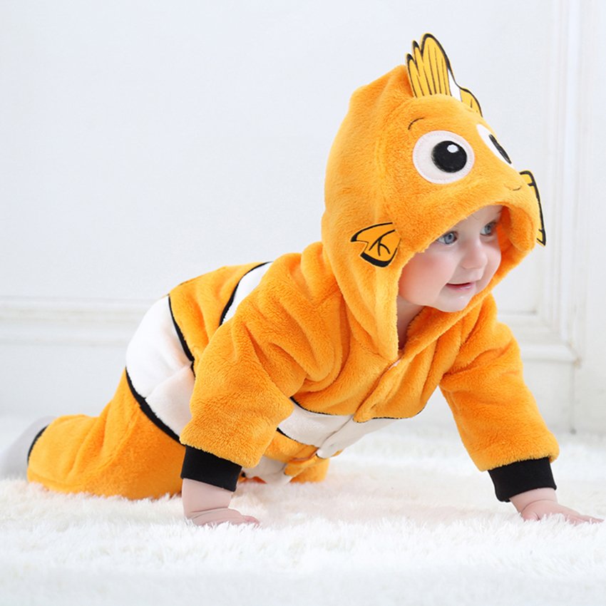 Kids Halloween Animal Cosplay Costume Baby Boy Girl Carnival Party Hooded Bodysuit Baby Rompers