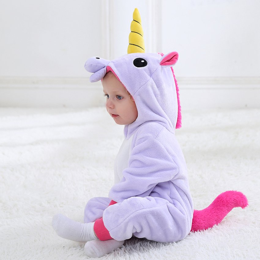 Kids Halloween Animal Cosplay Costume Baby Boy Girl Carnival Party Hooded Bodysuit Baby Rompers