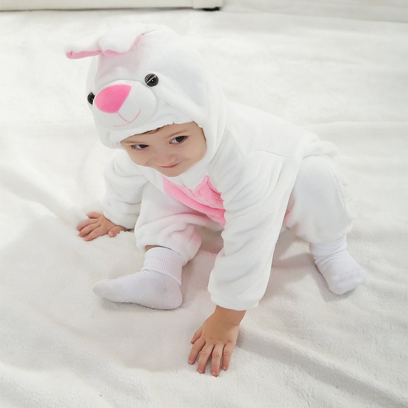 Kids Halloween Animal Cosplay Costume Baby Boy Girl Carnival Party Hooded Bodysuit Baby Rompers