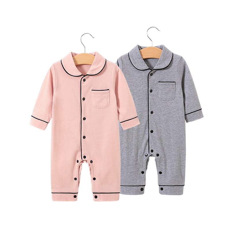 Purorigin Wholesale Long Sleeve Casual Baby Pajama Baby Spring Clothing Set Cute Baby Onesie Household Clothing Kids Sleepwear