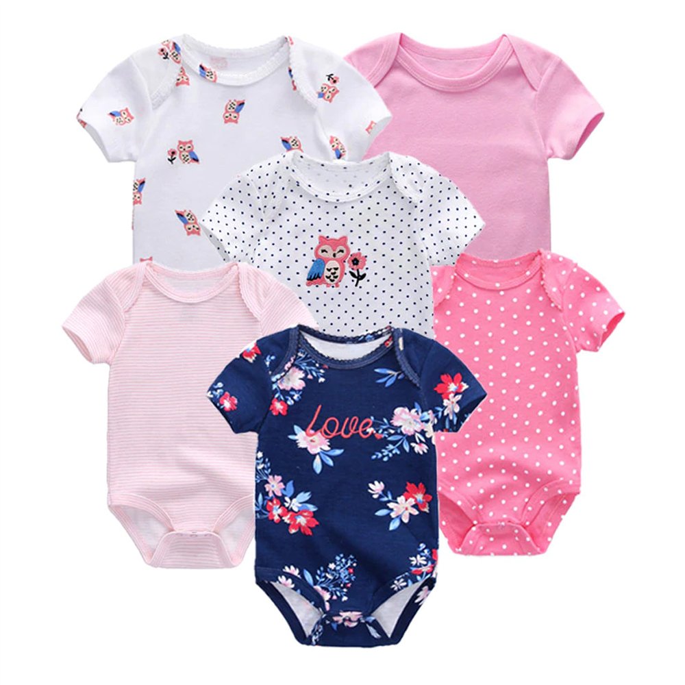 SMT35 Selling Well Boys Girls Baby Clothing Bodysuits Summer Baby Bodysuits 2022 Short Unisex Knitted 100% Cotton Baby Rompers