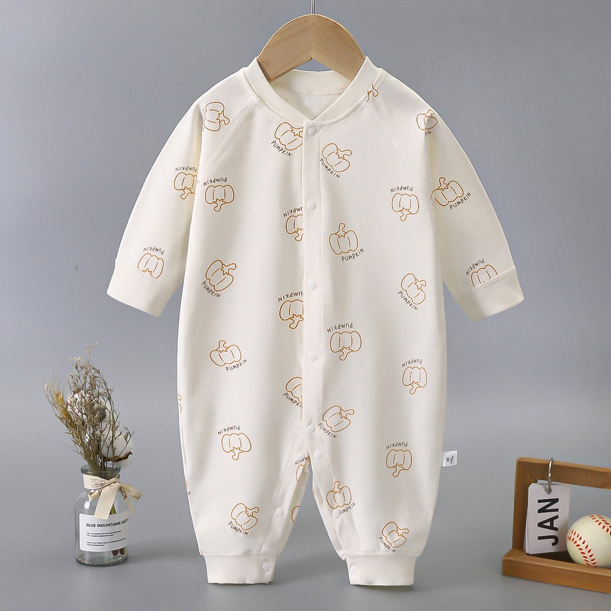 Best Selling High Quality New Born Long Sleeve Autumn Baby Clothes Wholesale Private Custom Solid Color Baby Rompers