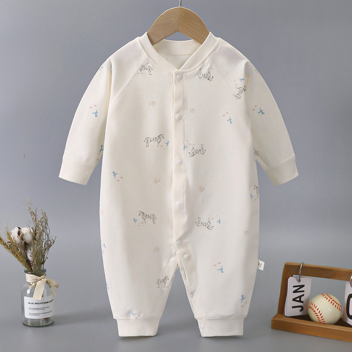 Best Selling High Quality New Born Long Sleeve Autumn Baby Clothes Wholesale Private Custom Solid Color Baby Rompers