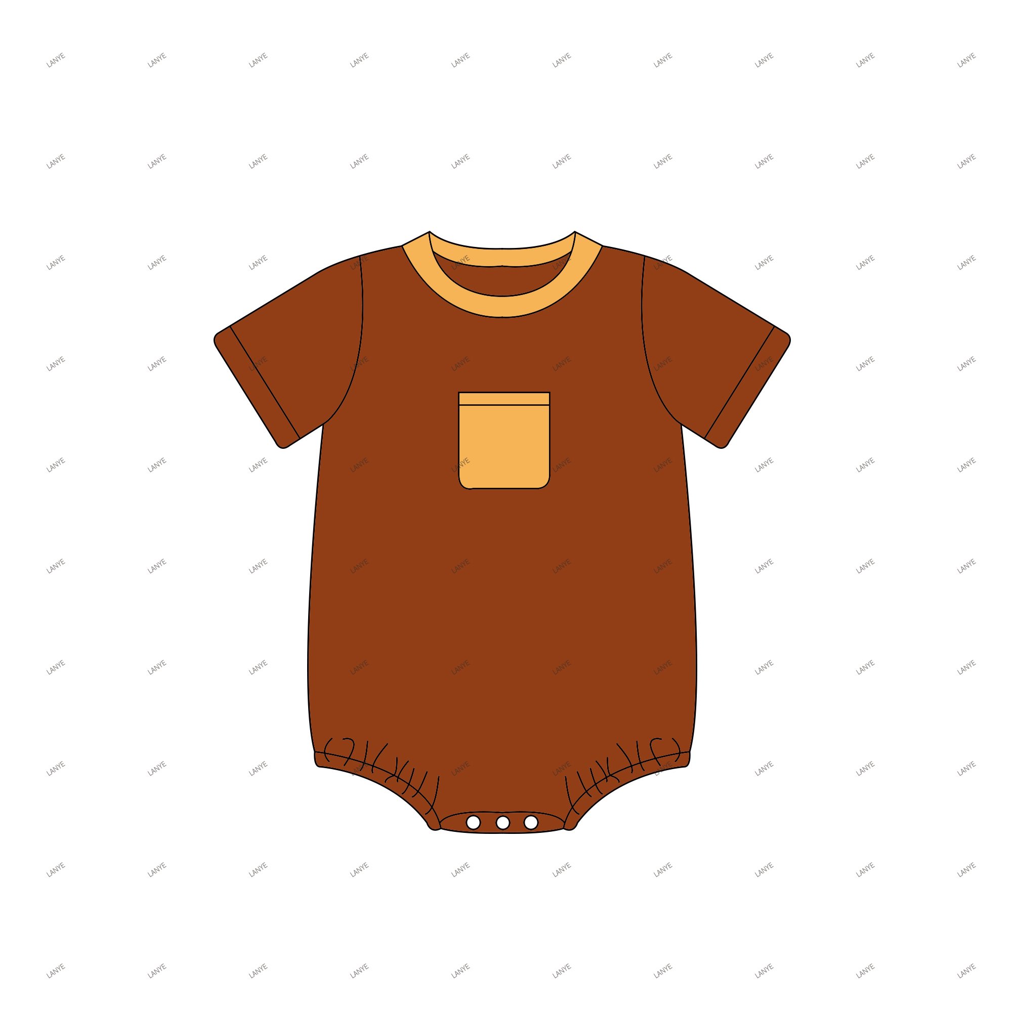 Lanye knitted cotton boutique stripe pocket short sleeve blank baby boy bubble romper