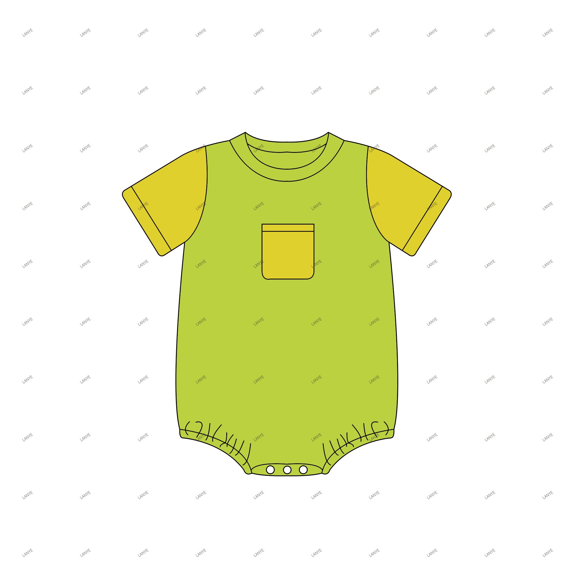 Lanye knitted cotton boutique stripe pocket short sleeve blank baby boy bubble romper