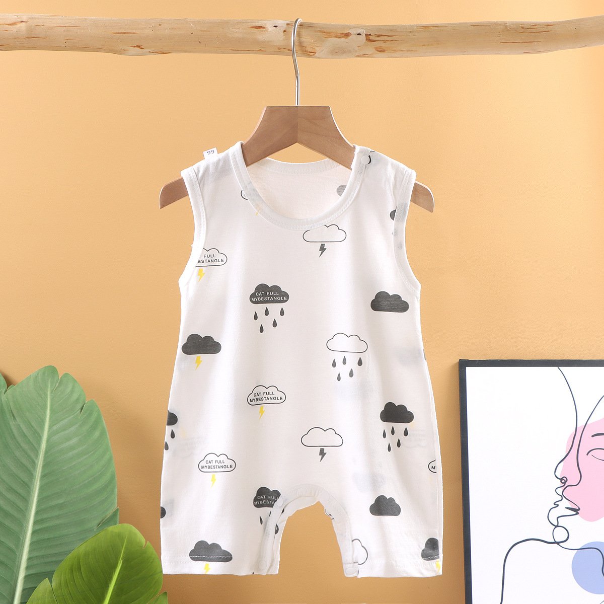 Purorigin Free sample baby rompers 100% cotton newborn baby clothes baby romper