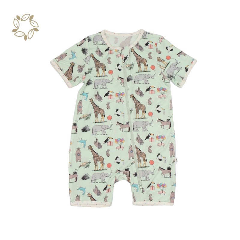 Organic bamboo infant organic clothes baby short romper eco friendly baby rompers summer sustainable baby clothing rompers