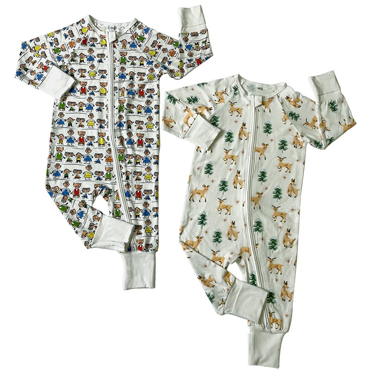Custom Summer Soft Bamboo Solid Baby Clothing Set Short Sleeve 1 Piece Pajamas Kids Clothes Bamboo Baby Sleepwear Pajamas