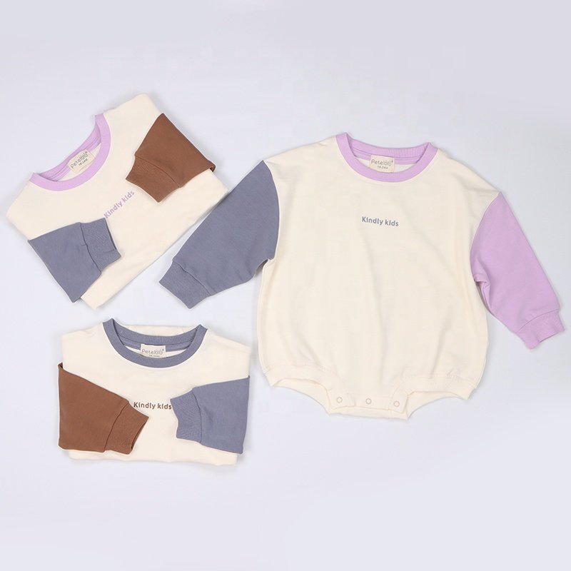 Wholesale Custom New Born New Model Baby Clothes Organic Long Sleeve Baby Rompers Sweatshirt Kids Clothes Bubble Romper