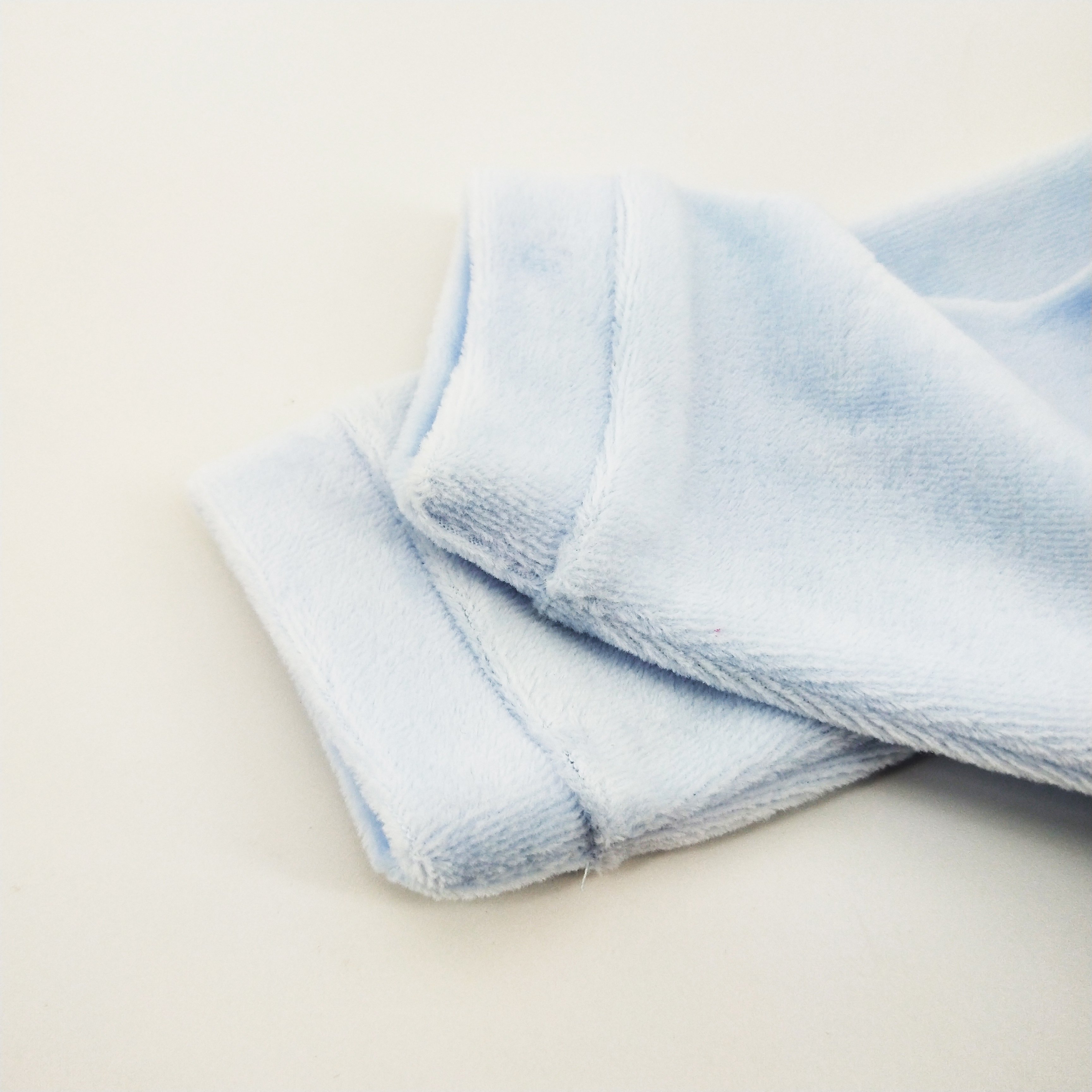 Light blue breathable confortable knitted all season breathable plain baby romper