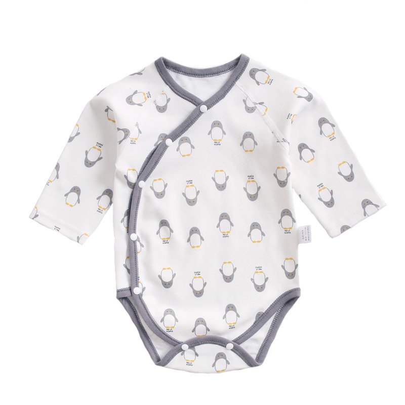 Newborn Triangle Bag Fart Clothes Cotton Pajamas Spring And Autumn Long-sleeved Baby Romper Romper Baby Jumpsuit