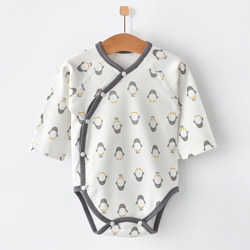 Newborn Triangle Bag Fart Clothes Cotton Pajamas Spring And Autumn Long-sleeved Baby Romper Romper Baby Jumpsuit