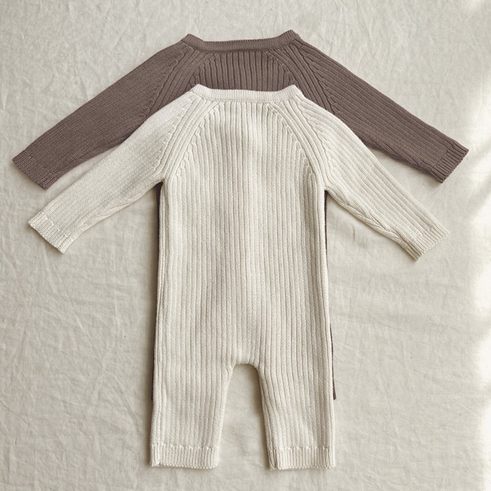 100% cotton Infant Newborn Baby Girls Knitted Jumpsuits Autumn Winter Warm Sweater Bodysuits Fashion Outfits