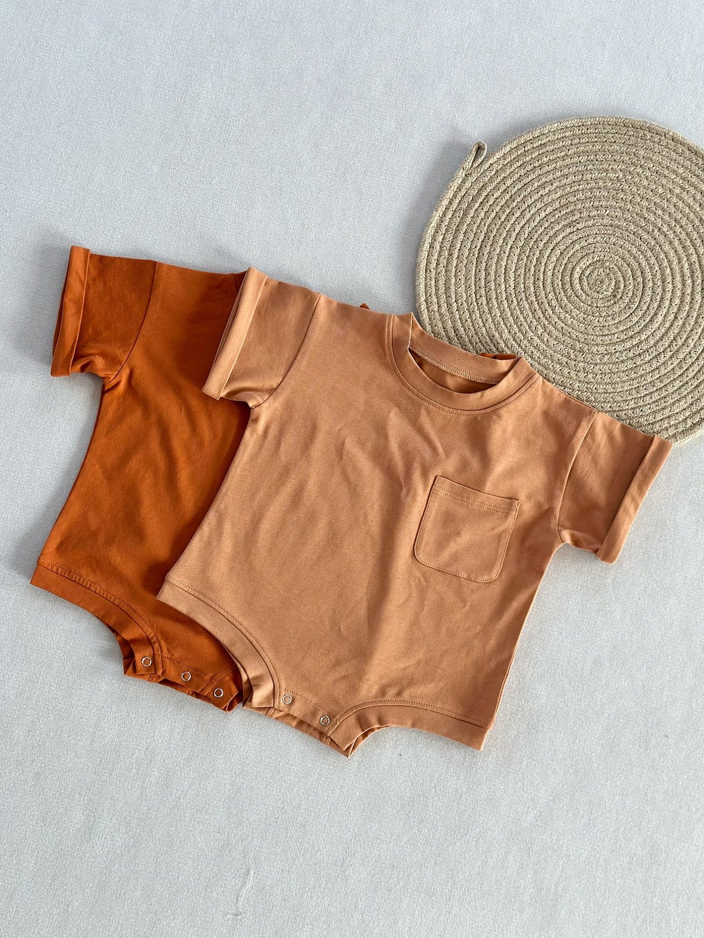 1 Pcs Private Label 100%Organic Cotton Romper Summer Newborn Infant Short Sleeve T-shirt Boys Girls Clothing Baby Bubble Romper