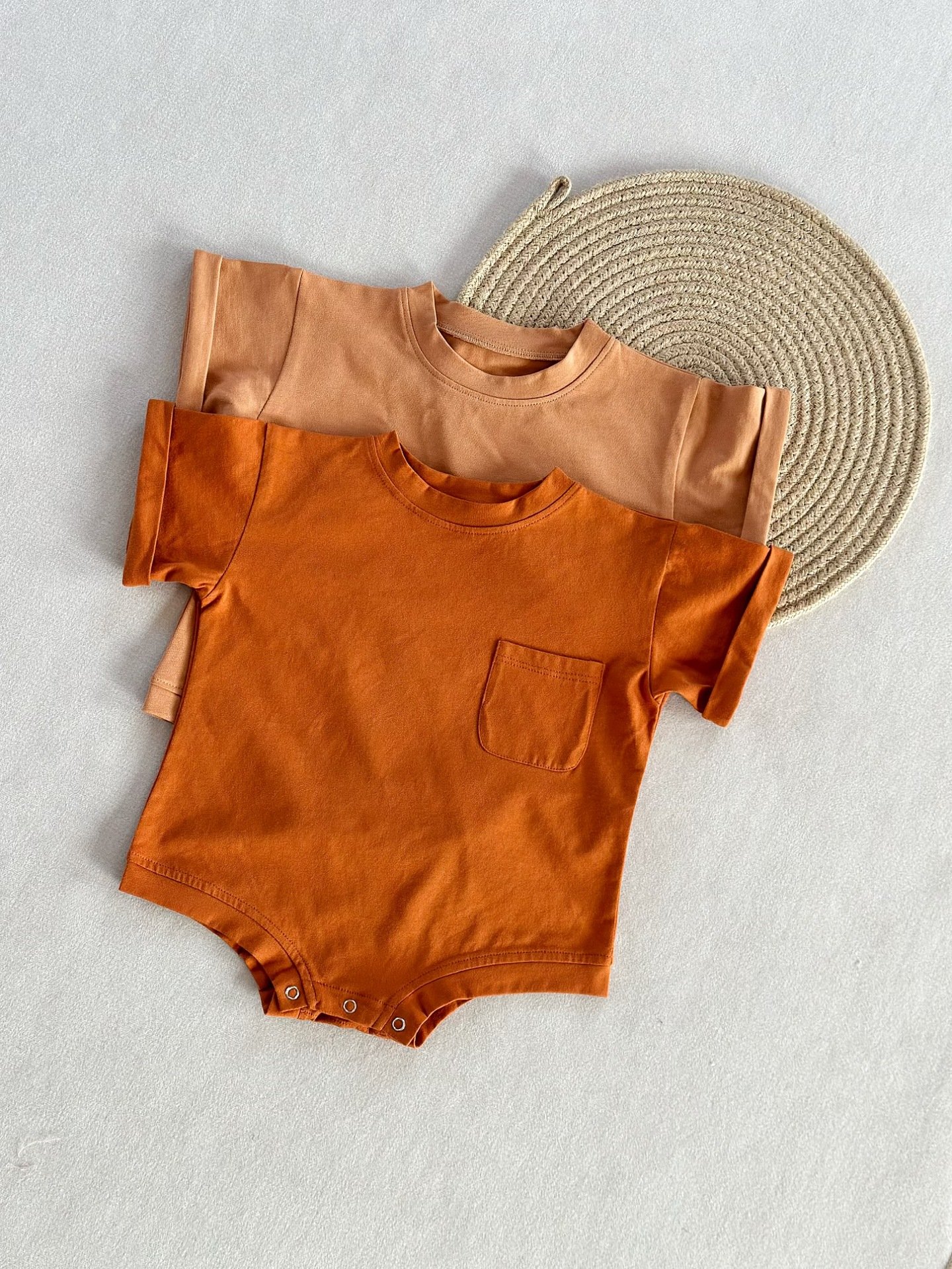 1 Pcs Private Label 100%Organic Cotton Romper Summer Newborn Infant Short Sleeve T-shirt Boys Girls Clothing Baby Bubble Romper