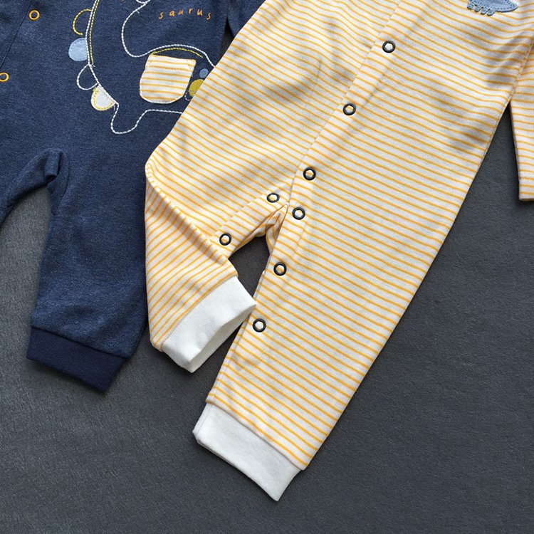 Organic Bamboo 100% Cotton Baby Clothes One-Piece Sleepsuit Animal Print Baby Boys Girls Summer Long Sleeve Baby Rompers