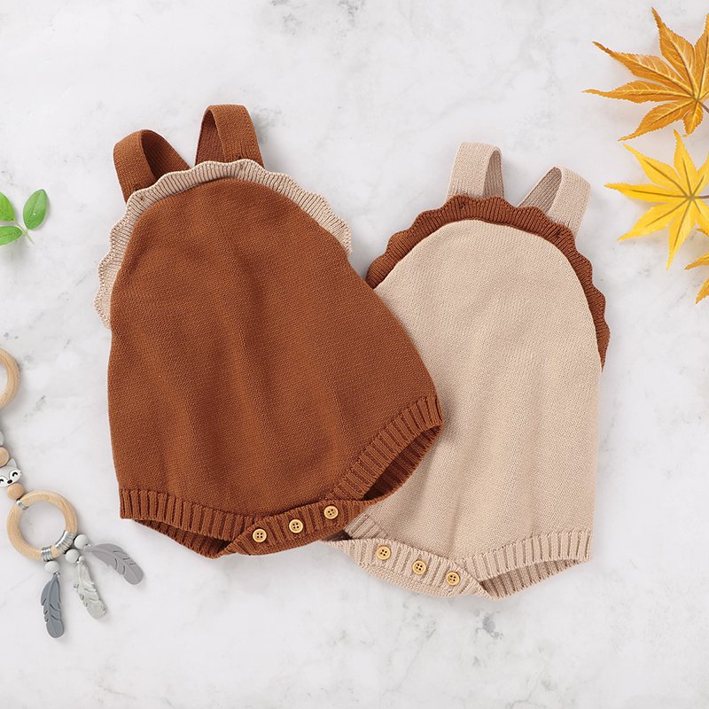 Mimixiong Knit Fast Delivery 100% Cotton Newborn Infant Baby Girl Romper Plain Baby Clothes Baby Clothing Romper OEM