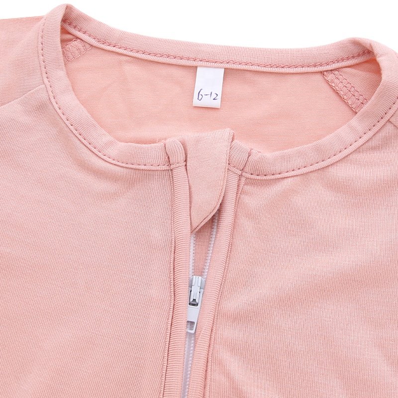 Wholesale Custom Print Long Sleeves Baby Bodysuit Unisex Newborn Baby Pajamas Spandex Bamboo Zipper Baby Romper