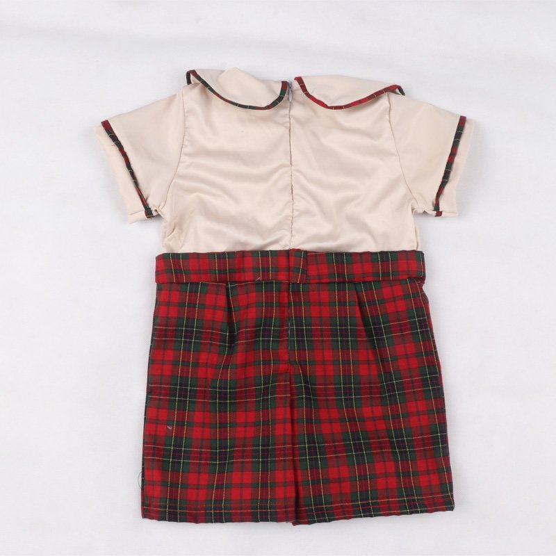 Christmas baby clothes new born knitted baby romper bodysuits 3 pcs suits sets red plaid romper jumpsuits dress newborn clothes