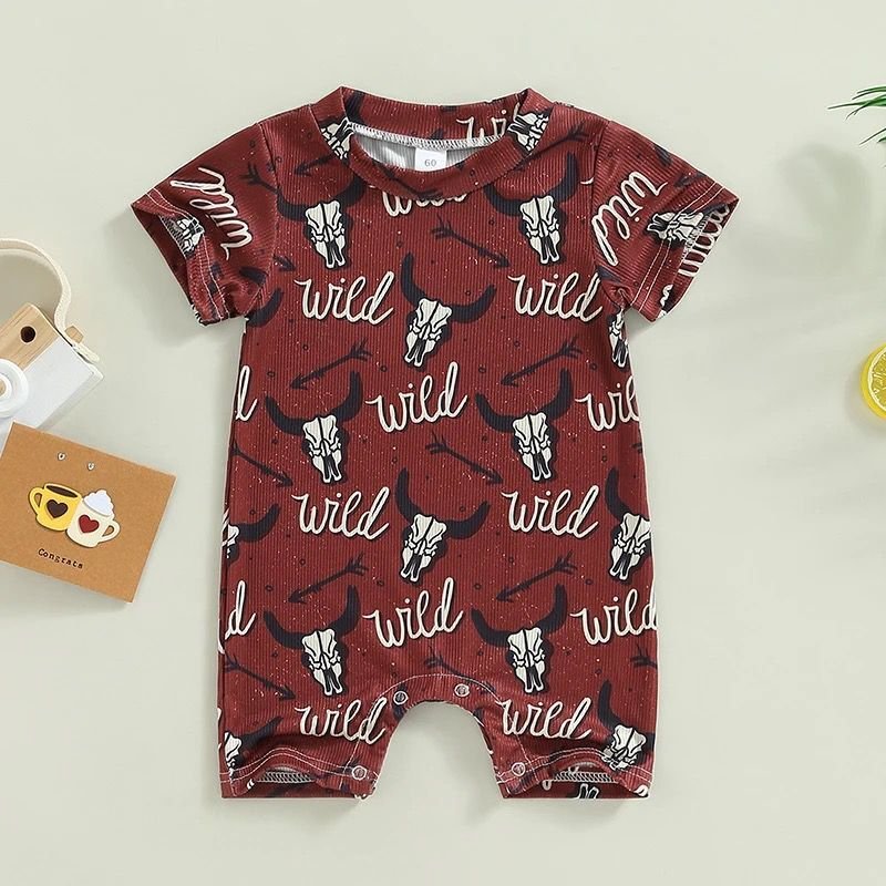 RTS New Fashion Baby Boy newborn Jumpsuit Romper Farm Summer baby bodysuit cowboy sweater romper