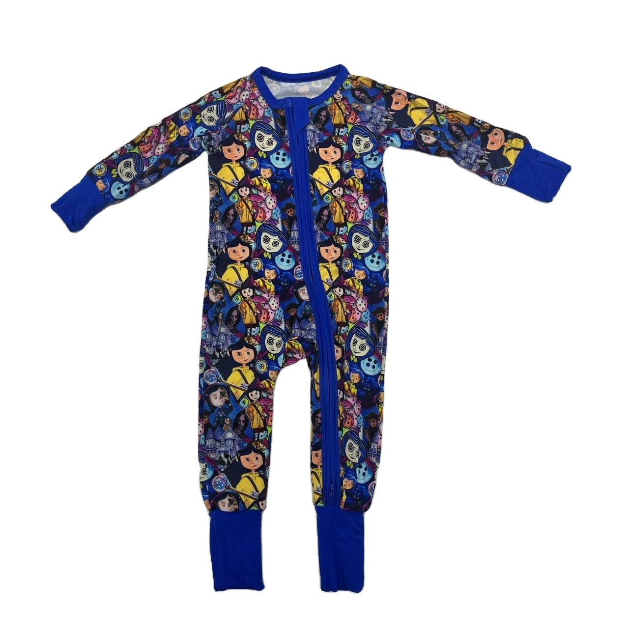 RTS On Sale Baby Girls Bamboo Zippy Rompers Cartoon Onesie Zipper Bamboo Viscose Toddler Pajamas Sleeper