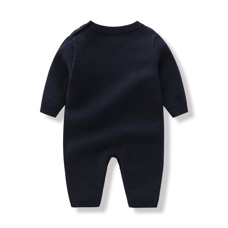 New Born Organic Cotton Winter Autumn Baby Bear Knitted jumpsuit Animal Long Sleeves Sweater Baby Rompers