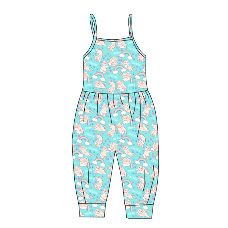QINGLI Custom Cartoon Pattern girl baby onesie sets Boutique Children's baby girl romper with legging halloween baby romper