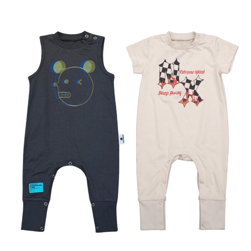 SEEJOYOU 100% Cotton Baby Romper for Girls Infants OEM Logo Low Price Summer Jumpsuit with Animal Print Bamboo Fabric Set