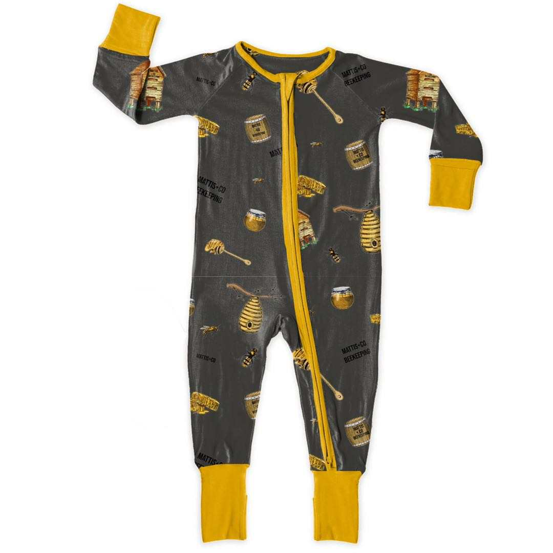 Custom Christmas Print Baby Infant Organic 95% Bamboo 5% Spandex zipper Rompers Clothes Toddler Kid Pajamas Sleepwear