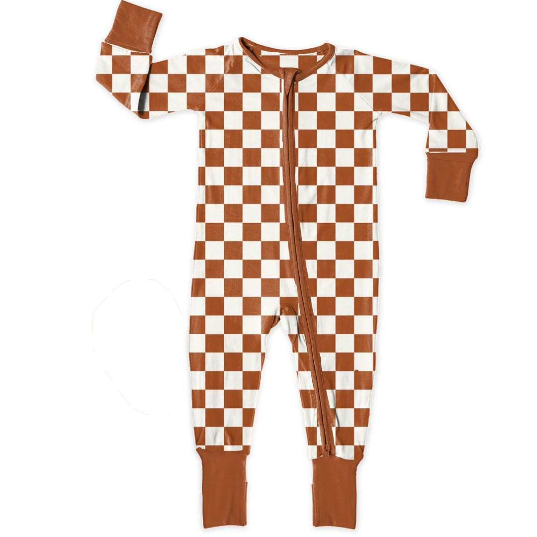 Custom Christmas Print Baby Infant Organic 95% Bamboo 5% Spandex zipper Rompers Clothes Toddler Kid Pajamas Sleepwear