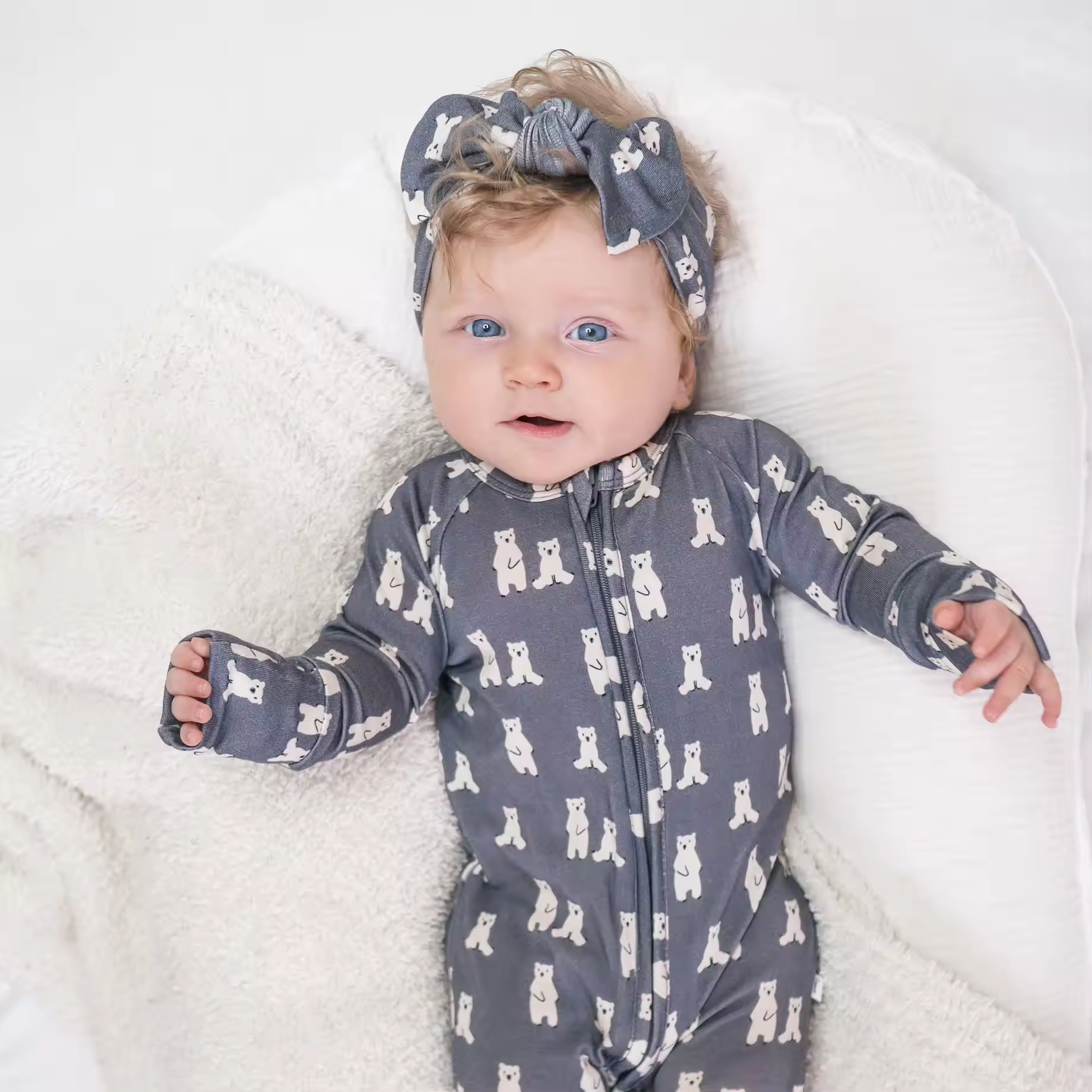 Wholesale Organic Bamboo Fabric 100% Cotton Custom Printing Baby Clothes Newborn Infant Autumn Pajamas Long Sleeve Baby Rompers