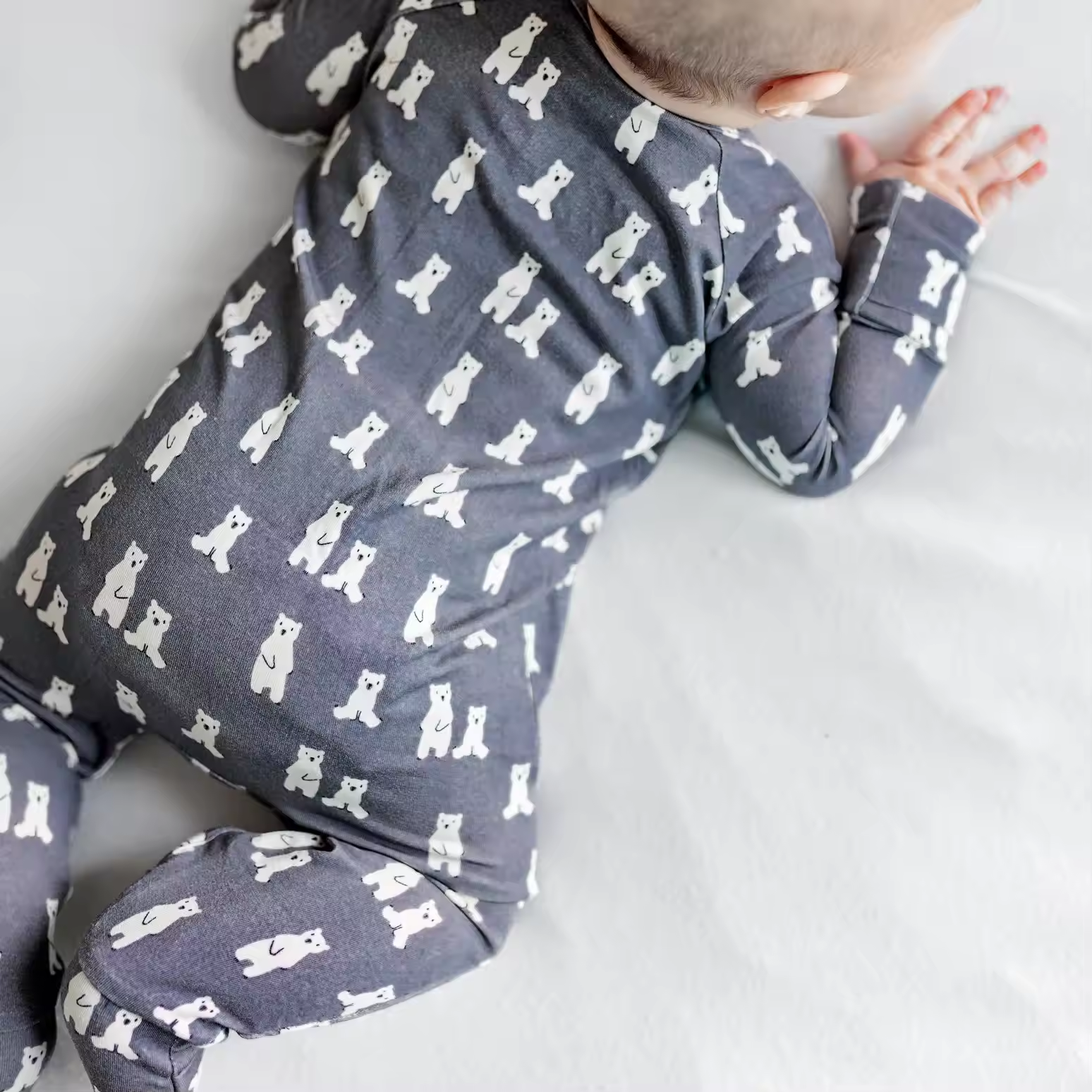 Wholesale Organic Bamboo Fabric 100% Cotton Custom Printing Baby Clothes Newborn Infant Autumn Pajamas Long Sleeve Baby Rompers