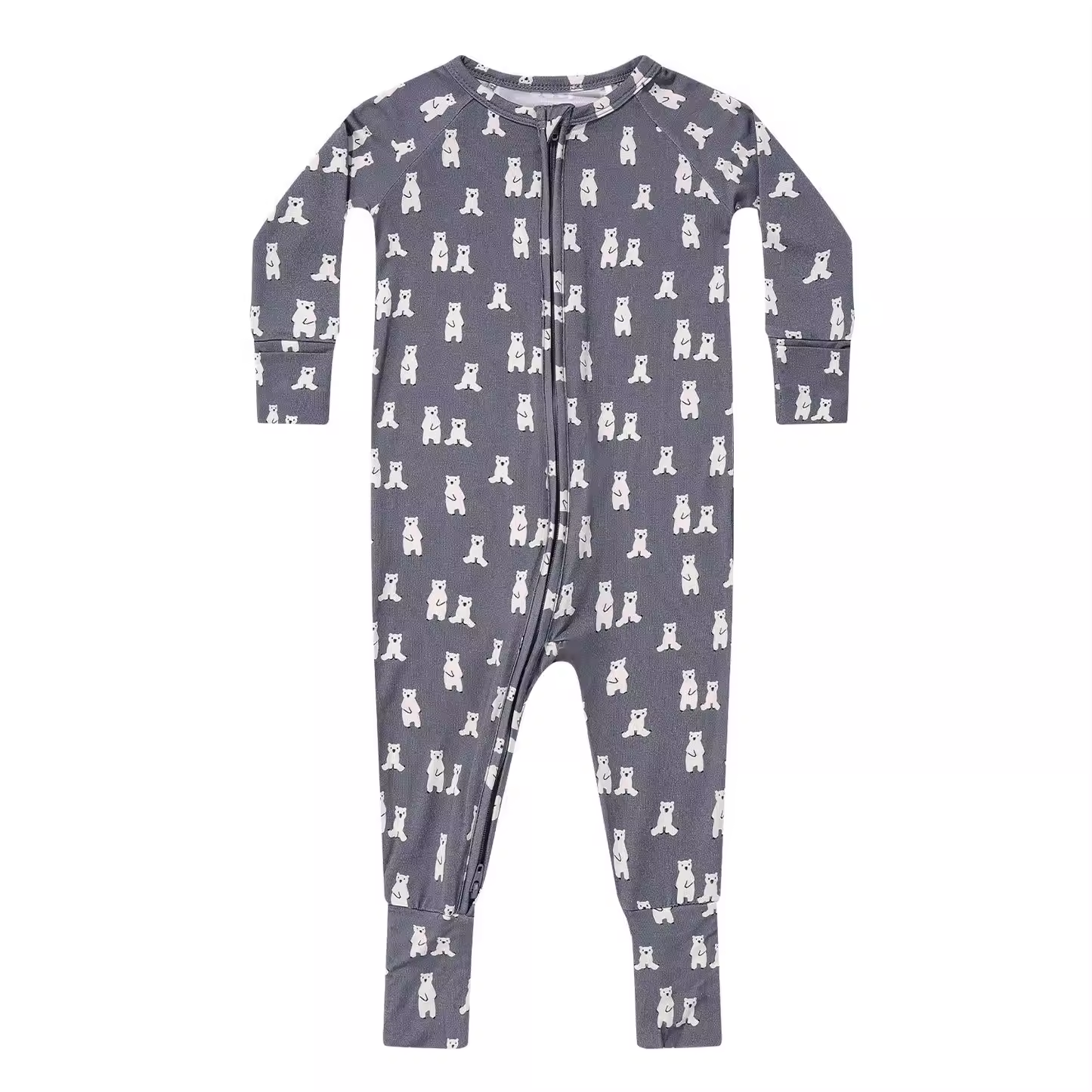 Wholesale Organic Bamboo Fabric 100% Cotton Custom Printing Baby Clothes Newborn Infant Autumn Pajamas Long Sleeve Baby Rompers