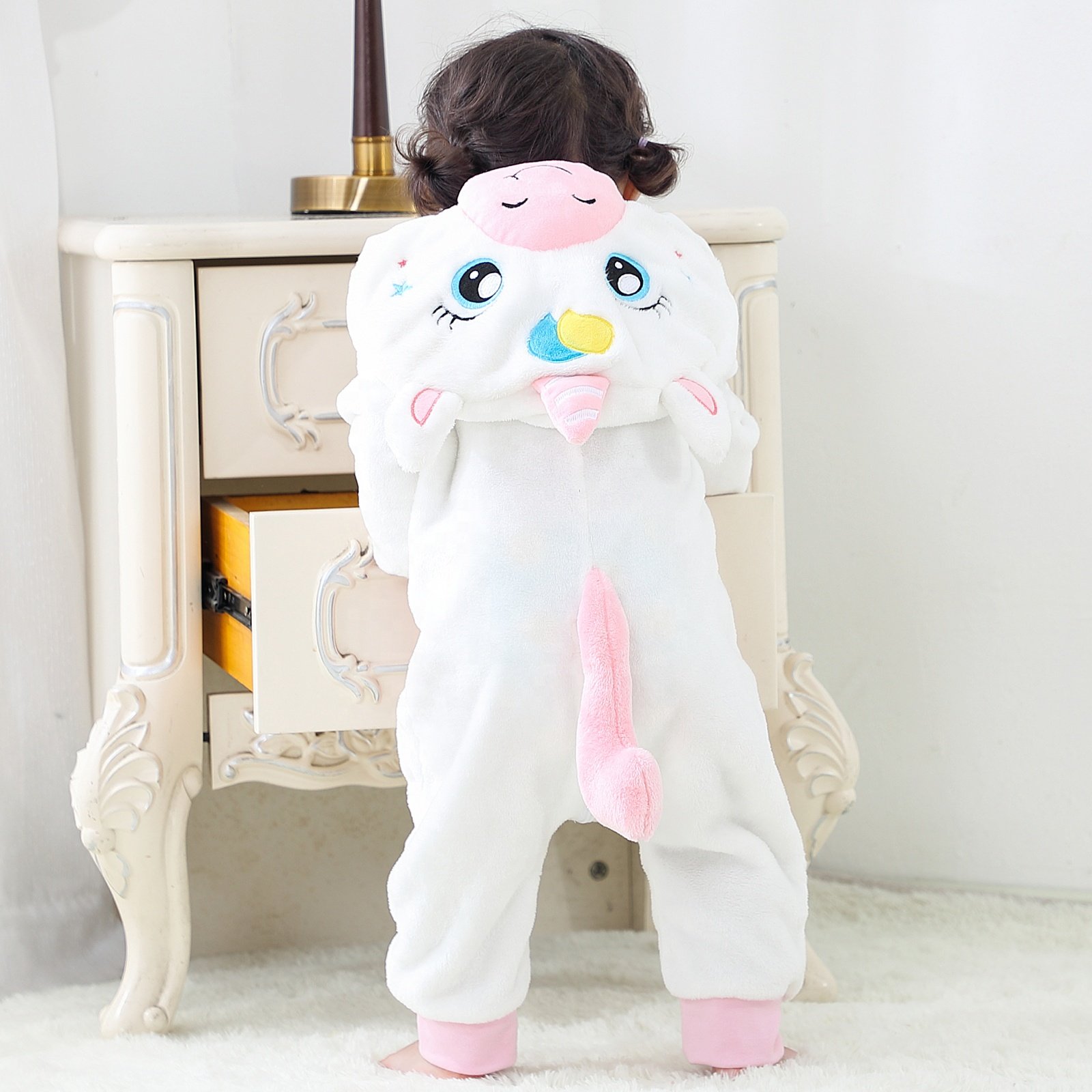 Michley Unicorn Boys Costumes Cartoon Hooded Jumpsuit Baby Girl Romper Ready to Ship Christmas Full Cute Customize Casual Unisex