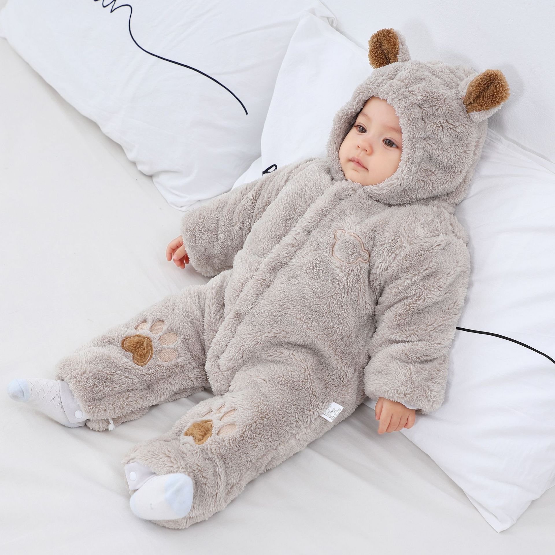 Top Quality Baby Romper Unisex Comfortable Long Sleeve Polyester Winter Rompers For Babies