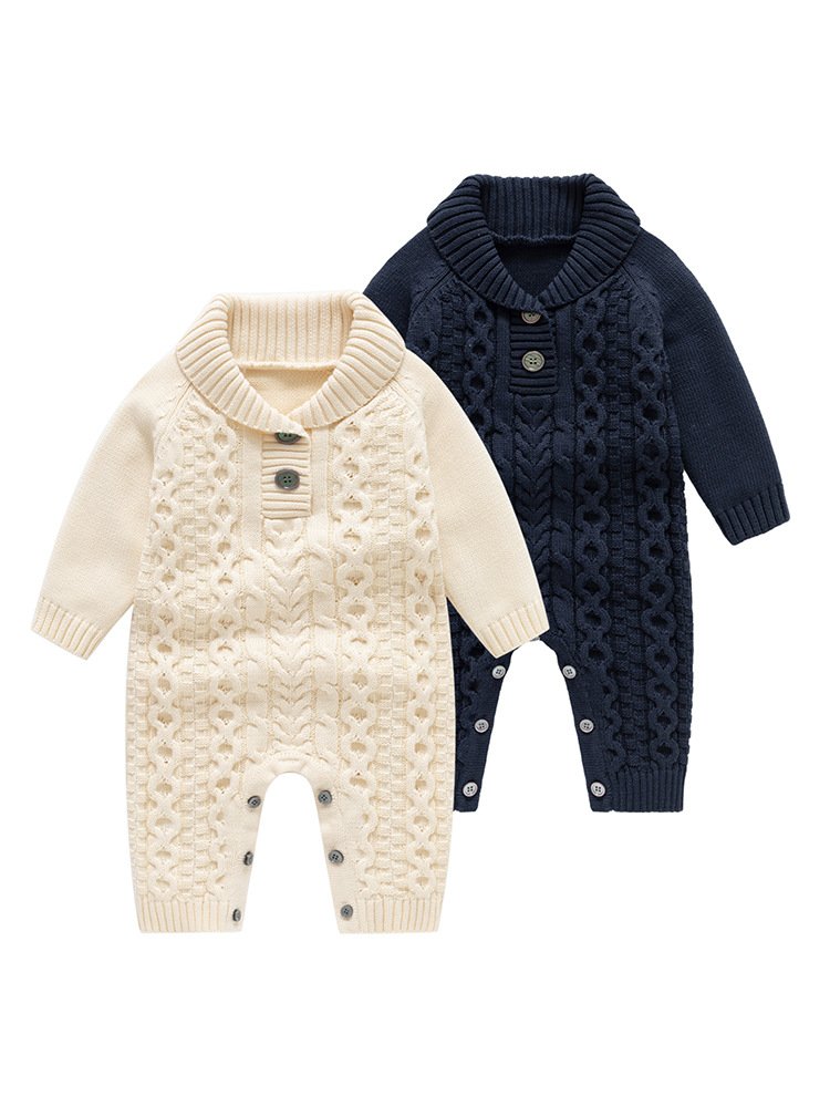 Newborn Designer Baby Girl Clothes Fashion Knitted Baby Romper Winter Sweater Boys Rompers
