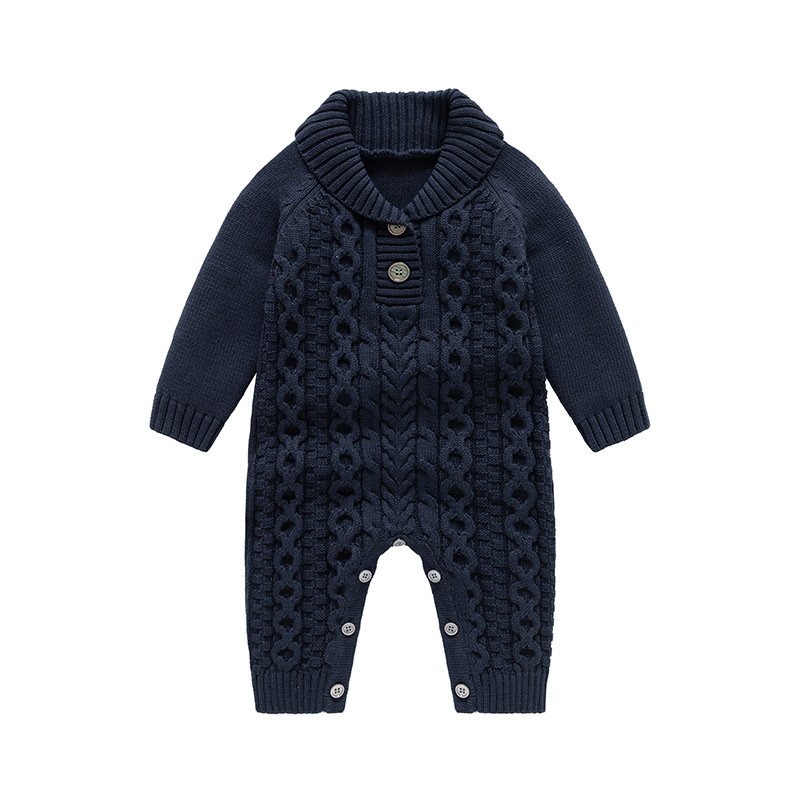 Newborn Designer Baby Girl Clothes Fashion Knitted Baby Romper Winter Sweater Boys Rompers