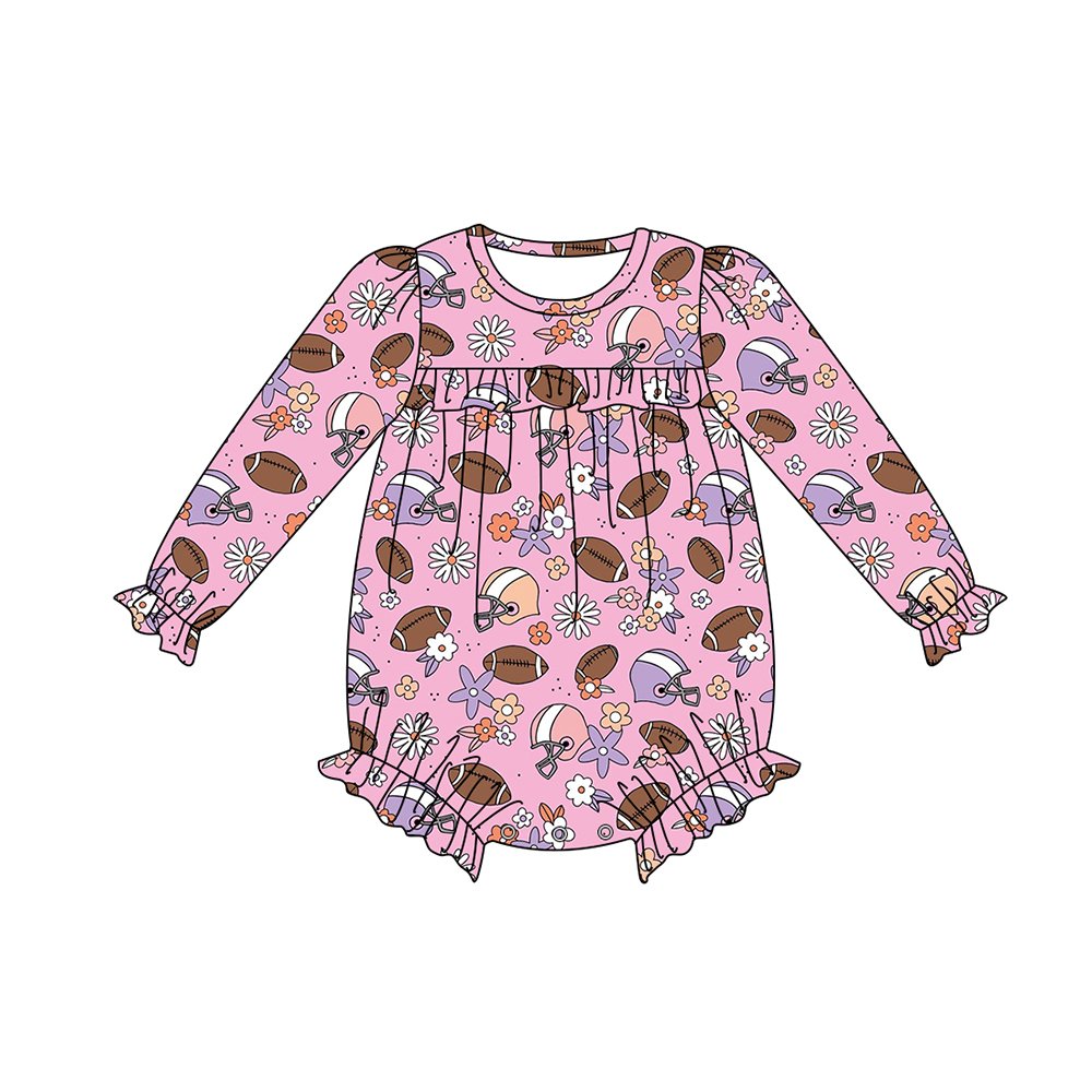 High quality wholesale OEM low price bamboo Design New Born Baby Romper cute football bamboo pajama