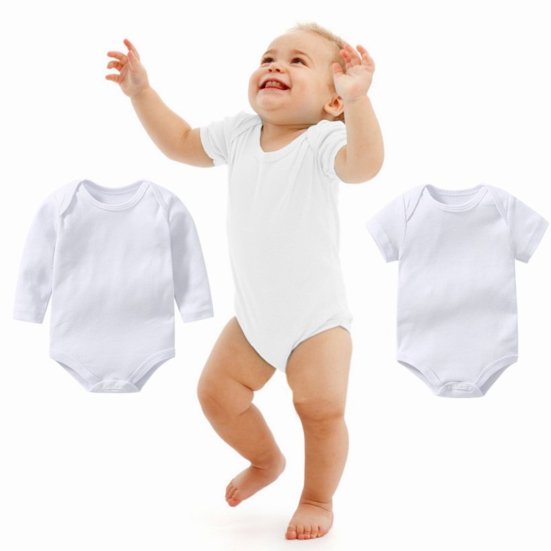 Unisex Infant Jumpsuit Baby Clothes Printing Long Sleeve 100% Cotton Plain Baby Romper