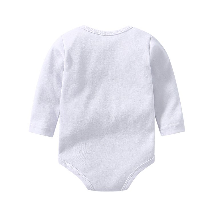 Unisex Infant Jumpsuit Baby Clothes Printing Long Sleeve 100% Cotton Plain Baby Romper
