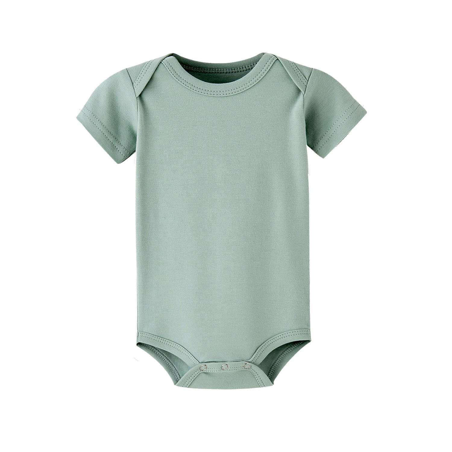 Hot design baby clothes Short sleeves 95% bamboo 5% spandex newborn baby onesie blank zipper baby rompers