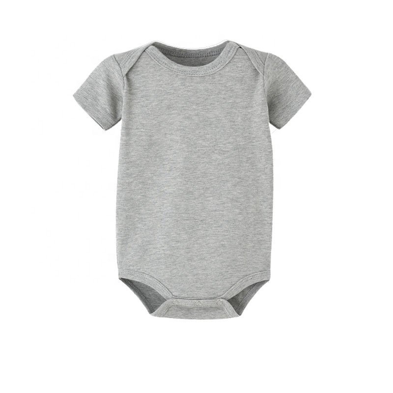 Hot design baby clothes Short sleeves 95% bamboo 5% spandex newborn baby onesie blank zipper baby rompers
