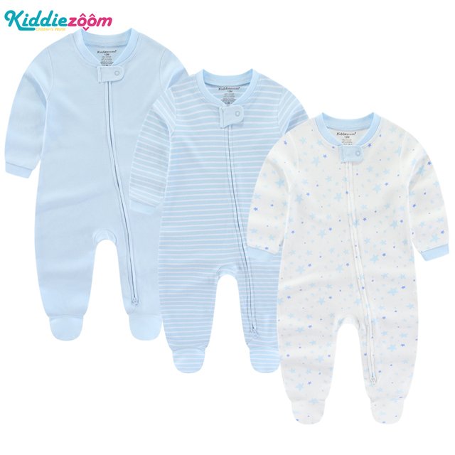 3pcs wholesale star print new born baby clothes sets long sleeve new born baby gift set zipper close baby boy clothing set