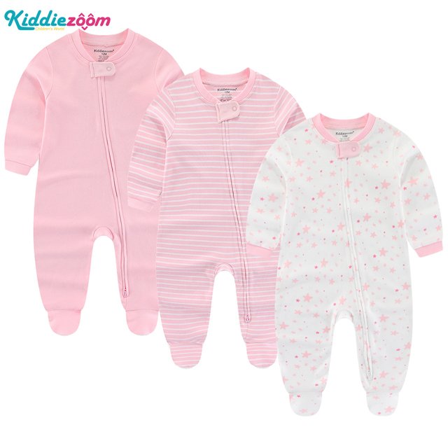 3pcs wholesale star print new born baby clothes sets long sleeve new born baby gift set zipper close baby boy clothing set