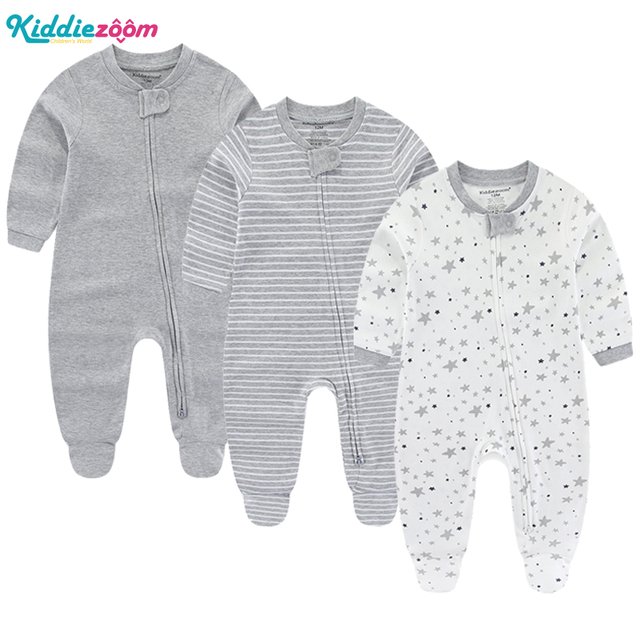 3pcs wholesale star print new born baby clothes sets long sleeve new born baby gift set zipper close baby boy clothing set