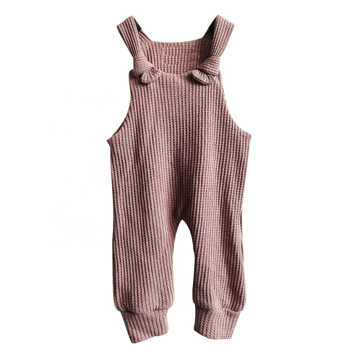 Cozy New waffle romper for Fall Layering Custom 300grams 100% cotton baby toddler overalls jumpsuit