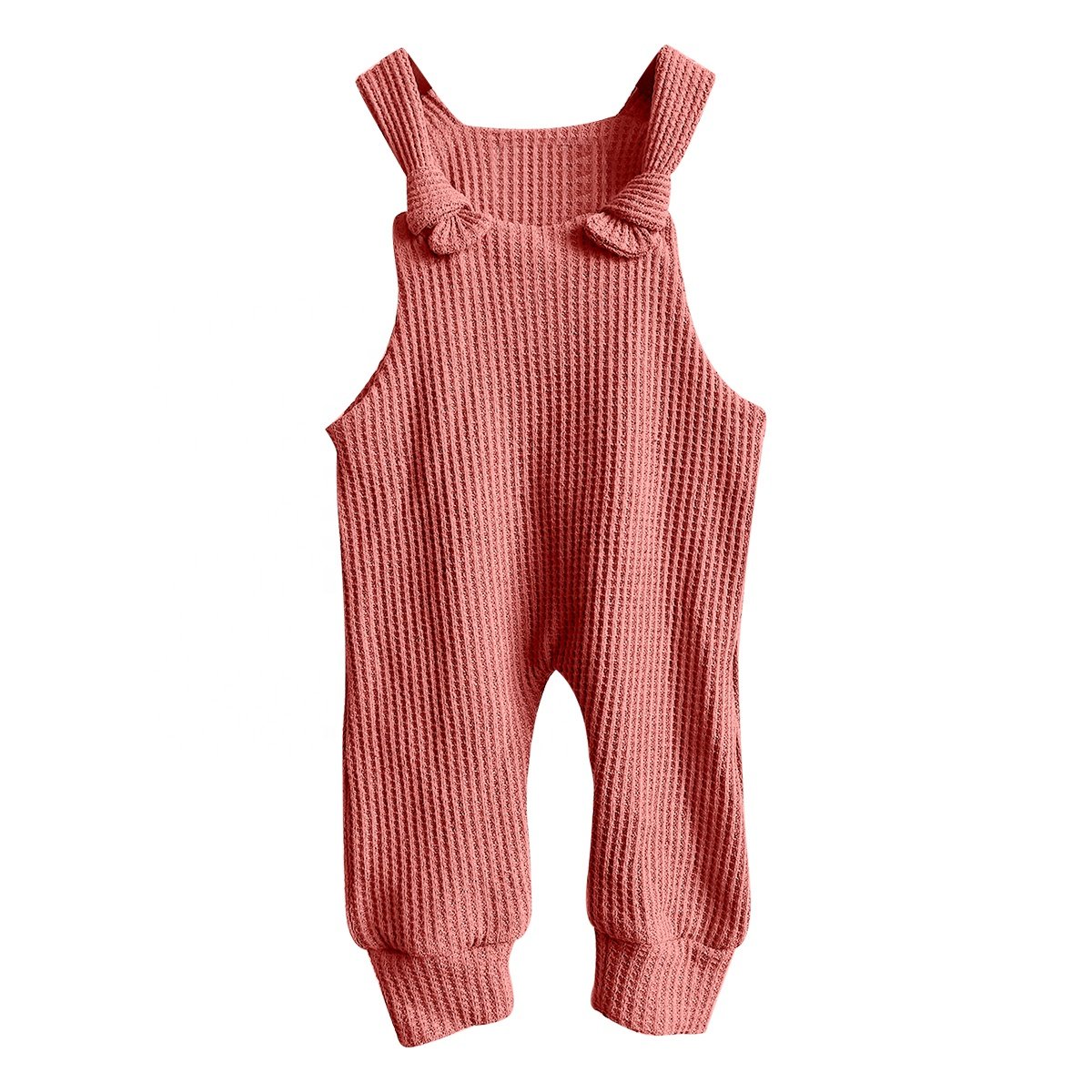 Cozy New waffle romper for Fall Layering Custom 300grams 100% cotton baby toddler overalls jumpsuit
