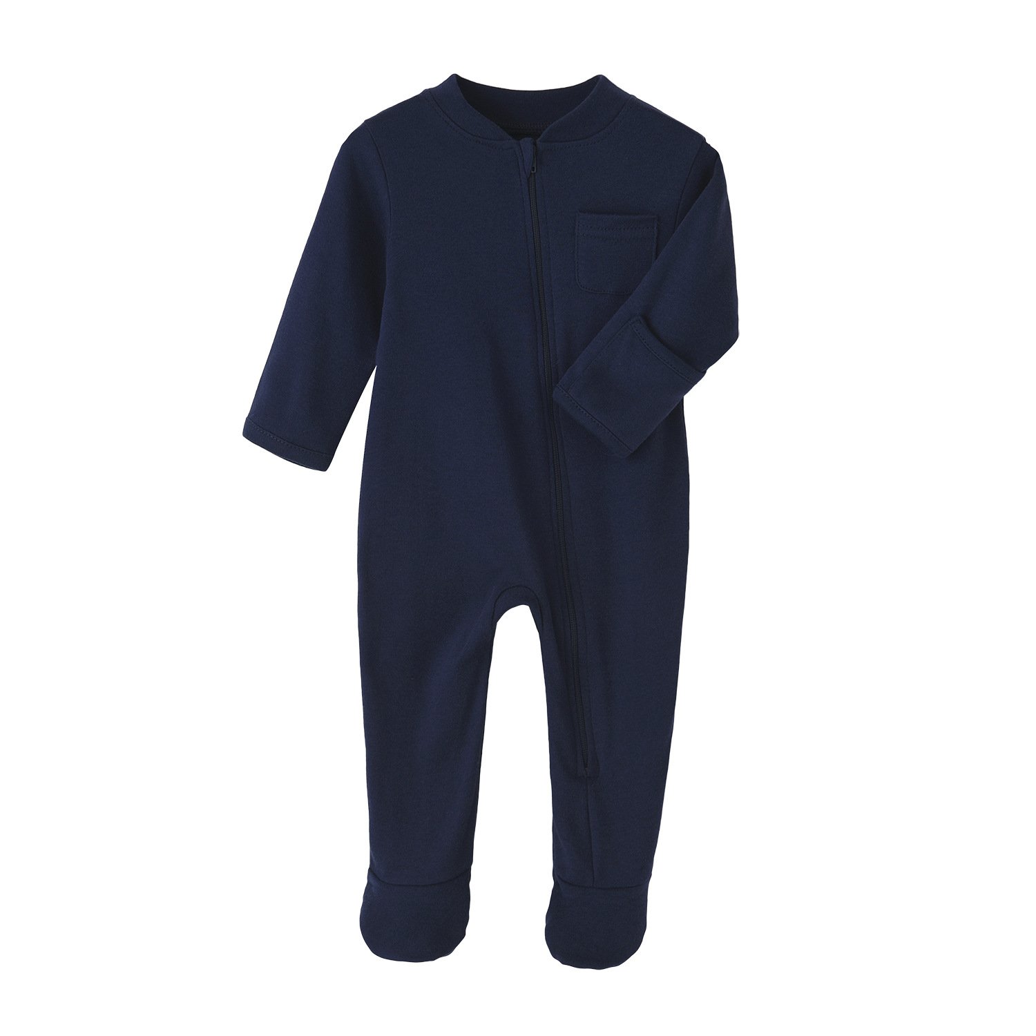 GOTS Certified Custom Onesies Sleeper Zip-front Bodysuit Long Sleeve Anti-slip Baby Clothes Organic Combed Cotton Romper