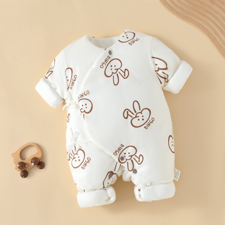 Autumn And Winter Baby Long Sleeve Romper Warm Clothes Baby Rompers Cotton Jumpsuit 0-2 Years Old Baby Romper